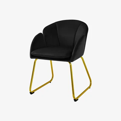 The Range Flower Shape Armchair Accent Chair - Black
