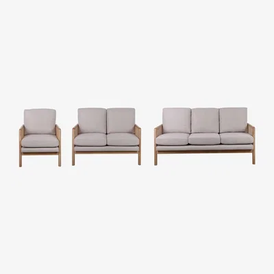 The Range White 2 Seater 3 Seater and Chair Bundle Birlea Ida - White