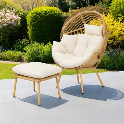 The Range Nestara Standing Egg Chair and Stool - Cream