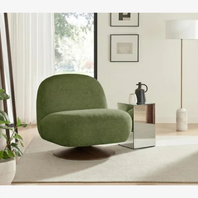 The Range Tilda Fabric Accent Chair - Green
