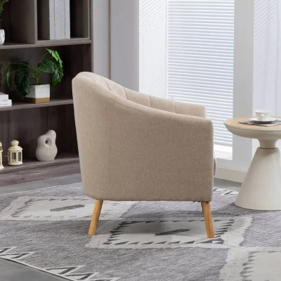 The Range WestWood Modern Tub Chair, Upholstered Arm Chair Comfy Single Sofa Cream - Cream