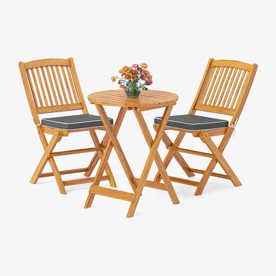 The Range Table and Chairs with Cushions - Grey