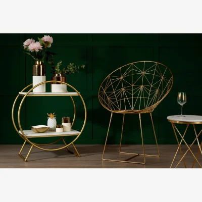 The Range Templar Gold Frame Occasional Chair - Gold