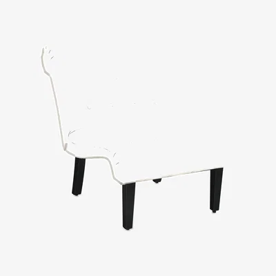 The Range Beige Armless Accent Chair - Beige