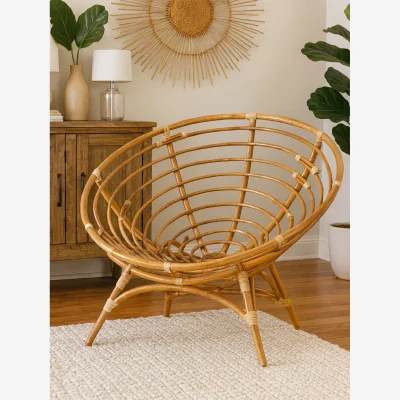 The Range Manado Papasan Natural Rattan Chair - Natural