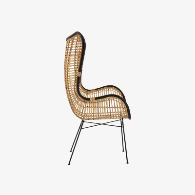 The Range Java Natural Rattan Wingback Chair - Natural