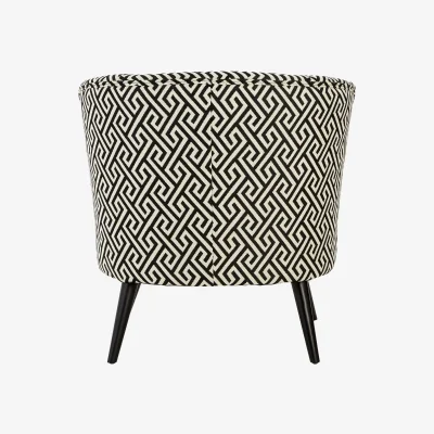 The Range Regent Park Greek Key Design Round Accent Chair - Multicolour