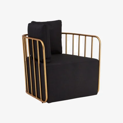 The Range Rosina Black Linen Chair - Black