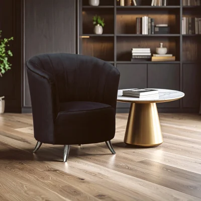 The Range Maci Black Tub Chair - Black