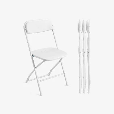 The Range Set of 4 Pack Folding Chairs - White