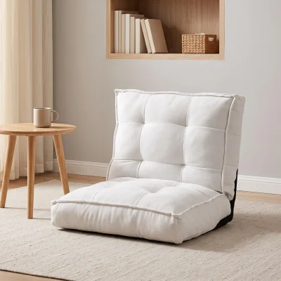 The Range Foldable Padded Chair with Reclining Backrest - White