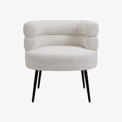 The Range Eclipse Teddy Fur Tub Occasional Chair - Cream - Cream