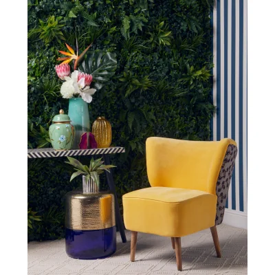The Range Cefena Yellow Print Chair - Yellow