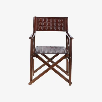 The Range Exquisite Real Leather Director chair LF 167 - Chestnut