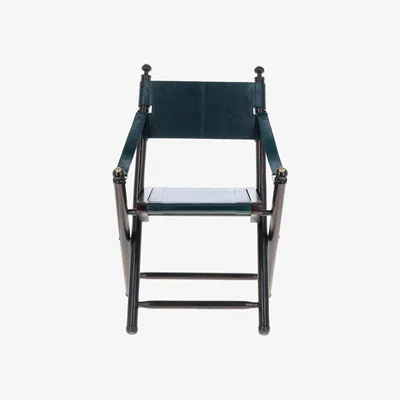 The Range Vintage Folding Leather Chair Vin 37 - Green