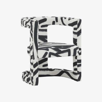 The Range Ada Chair Brushstroke Pattern - Black