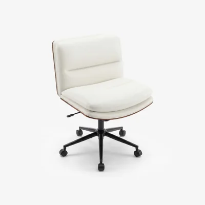 The Range Height Adjustable Swivel Vanity Chair - White