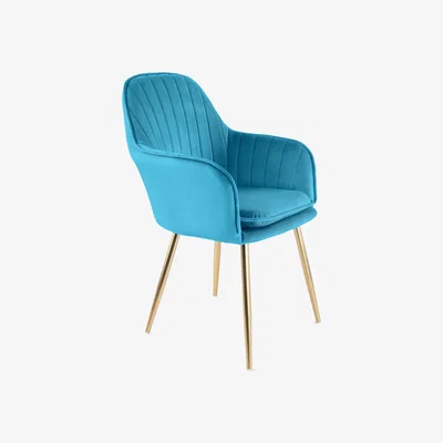 The Range Muse Velvet Accent Arm Tub Chair with Chrome Legs - Teal