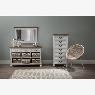 The Range Lagom White Washed Natural Rattan Chair - Natural