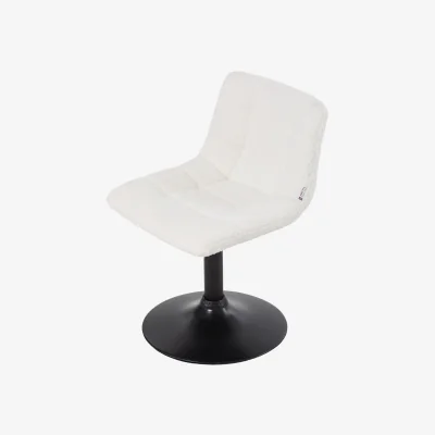 The Range Height Adjustable Swivel Upholstered Dressing Table Chair - White