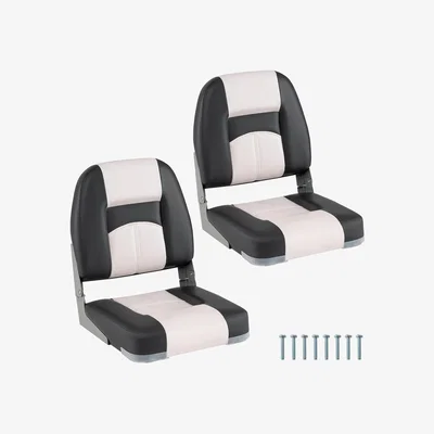 The Range Set of 2 Low Back Boat Chairs - Grey