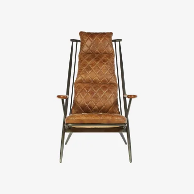 The Range Hoxton Light Brown Leather Chair - Brown