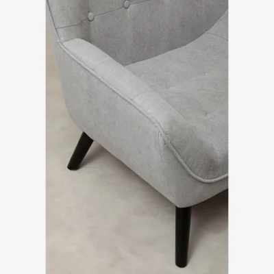 The Range Stockholm Grey Linen Effect Accent Chair - Grey