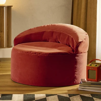 The Range icon Orb Accent Chair Matt Velvet, Spicy Terracotta - Terracotta