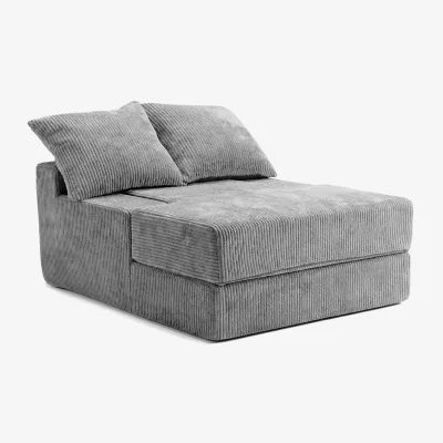 The Range Convertible Sleeper Chair with Pillows - Grey