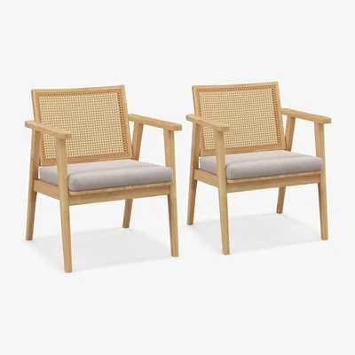 The Range Costway Set of 2 Accent Chair - Brown