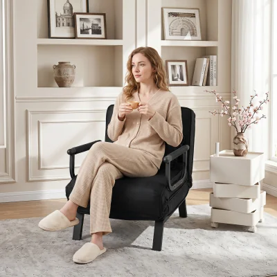 The Range Convertible Sleeper Chair - Black