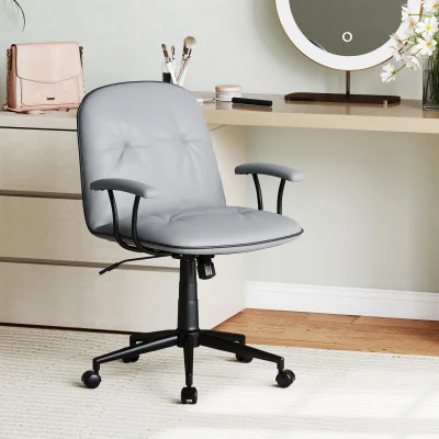 The Range PU Leather Makeup Vanity Chair - White