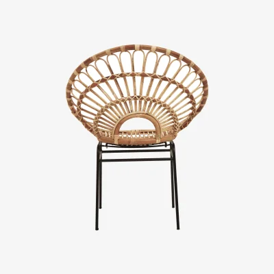 The Range Java Natural Rattan Sunflower Chair - Brown
