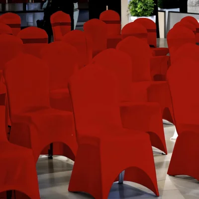 The Range Chair Cover Stretch Fabric Removable Washable Protective Chair Slipcovers - Red / 40cm
