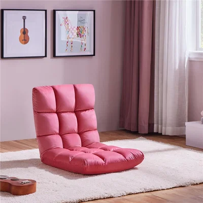 The Range Yaheetech Floor Folding Gaming Sofa Chair - Pink