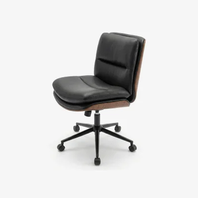 The Range Height Adjustable Swivel Vanity Chair - Black