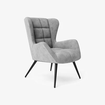 The Range Alphason Dalton Accent Chair - Grey Velvet