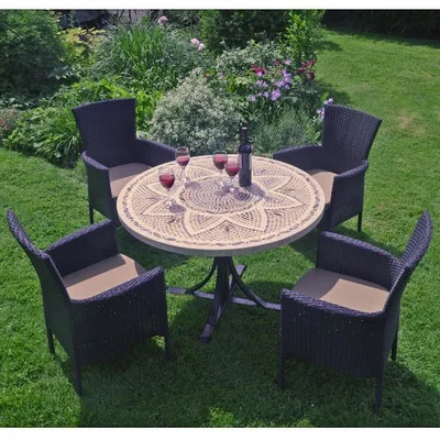 The Range Montpellier Table with 4 Stockholm Chairs