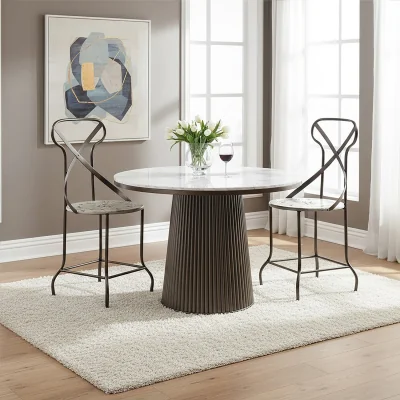 The Range Artisan Cream Seat Metal Chair