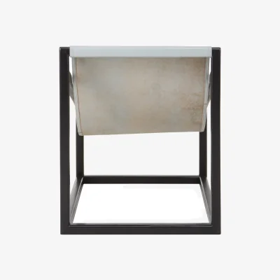 The Range Kendari Grey Cubic Frame Chair - Grey