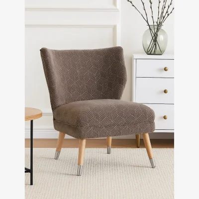 The Range Regents Park Grey Chenille Wingback Chair - Grey