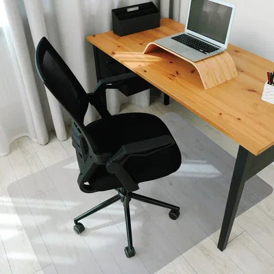 The Range Hometex Solutions Shipped Flat PVC Chair Mat for Low Pile Carpets - Clear / 75cm x 120cm