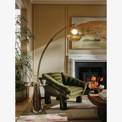 Soho Home Orson Armchair, Velvet, Olive