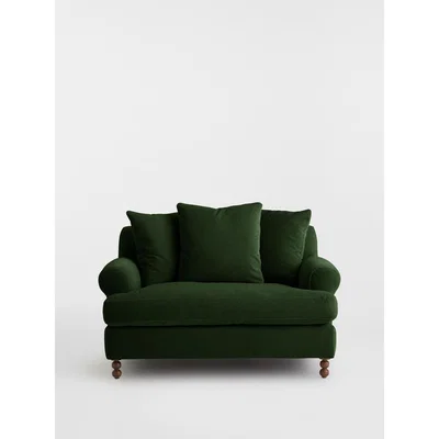 Soho Home Audrey Loveseat, Velvet Forest