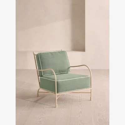 Soho Home Fawn Outdoor Armchair, Sage, UK