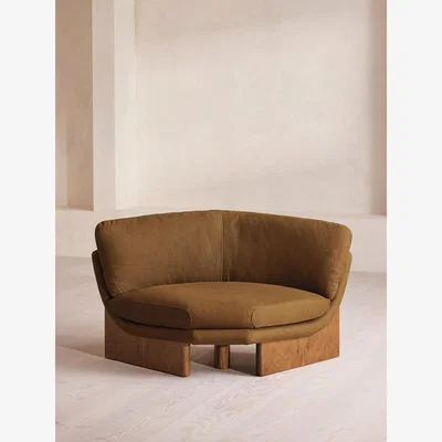 Soho Home Tellis Corner Chair, Linen, Ochre, UK