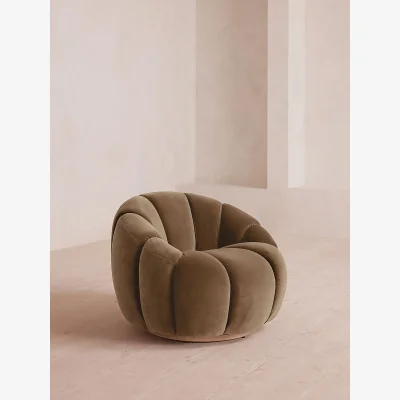 Soho Home Garret Chair, Velvet, Truffle, UK