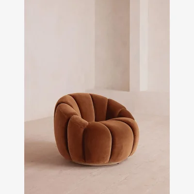 Soho Home Garret Chair, Velvet, Cinnamon, UK