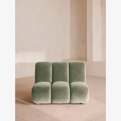 Soho Home Noelle Modular Armchair, Velvet, Seafoam, UK