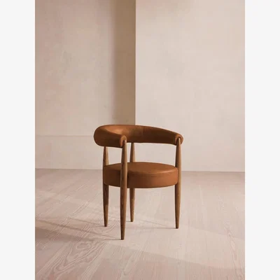 Soho Home Fergus Dining Chair, Sycamore Leather